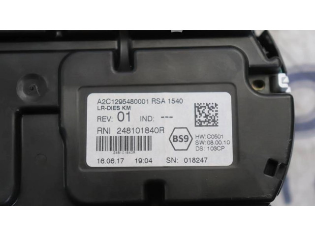 Přístrojová deska  Renault Megane IV 2016 248101840R, A2C1295480001  