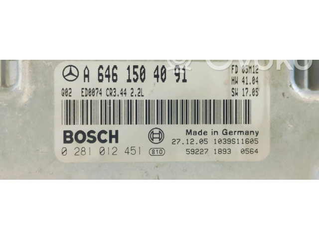 Řídící jednotka 0281012451   Mercedes-Benz C AMG W203 2001