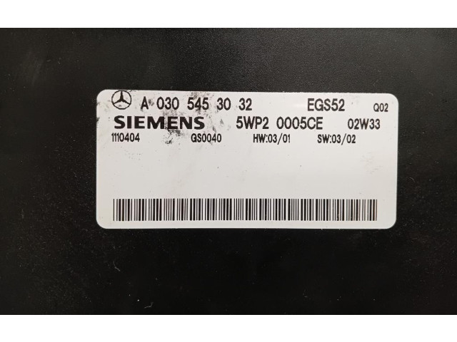 Блок управления коробкой передач A0305453032, 111958   Mercedes-Benz SLK R170