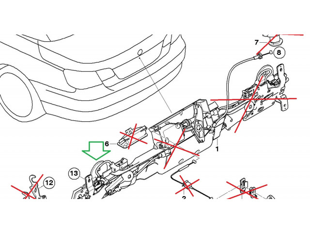 Замок багажника 7372801, 51247372801    BMW M4 F82 F83 2014-2020 года