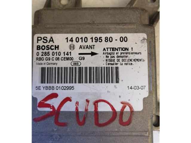Блок подушек безопасности 1401019580, 0285010141   Fiat Scudo