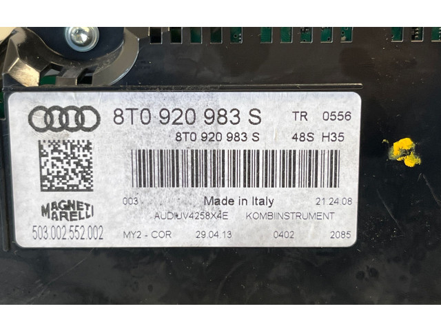 Спидометр (приборный щиток) 8T0920983S   Audi A5 Sportback 8TA 2013
