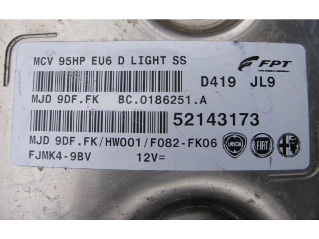 Блок управления двигателем Блок управления 52143173, MJD9DF.FK   Fiat Fiorino