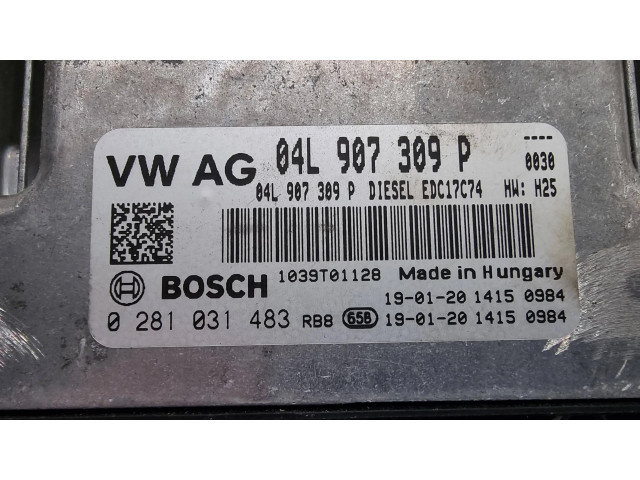 Блок управления двигателя 04L907309P, 0281031483   Audi A3 S3 8V