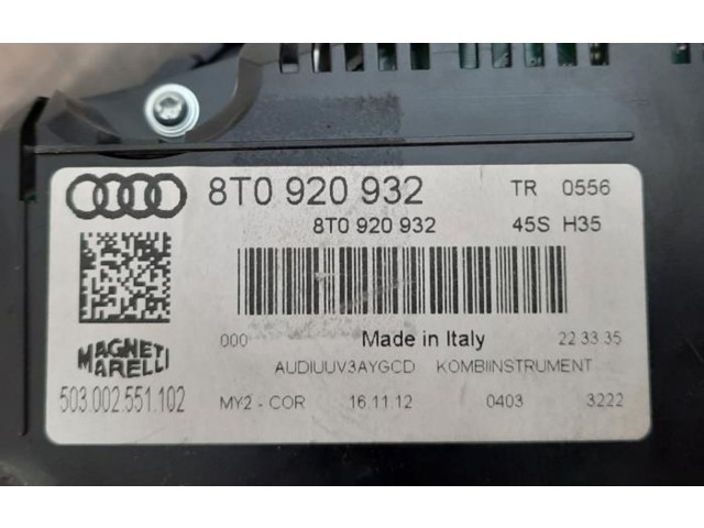 Спидометр (приборный щиток) 8T0920932   Audi A5 Sportback 8TA 2012