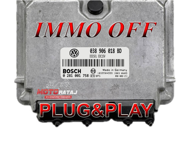 Блок управления двигателя 038906018BD, 1039S04999   Volkswagen New Beetle