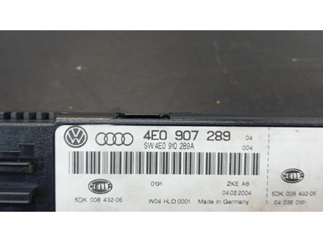 Блок управления двигателя 4E0907289, MODULOELECTRONICO   Audi A8 S8 D3 4E