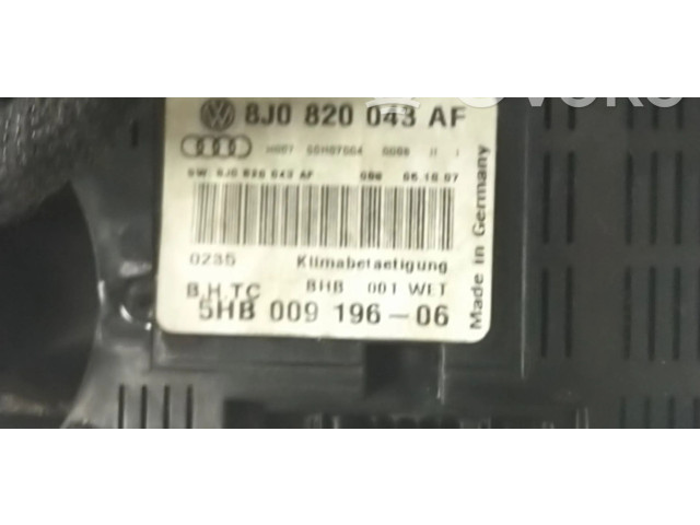 Блок управления климат-контролем 8J0820043AF, 8J0820043AP   Audi TT TTS Mk2