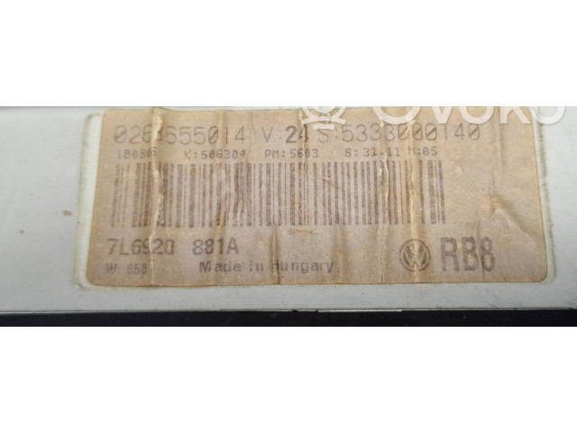 Přístrojová deska  Volkswagen Touareg I 2006 7L6920881A, 0263655014  
