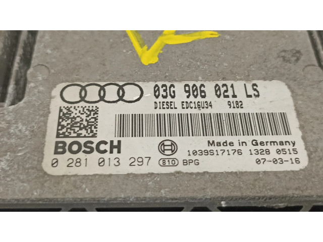 Блок управления двигателя 03G906021LS, 0281013297   Audi A3 S3 8P