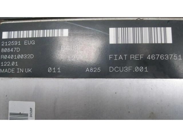 Блок управления 46763751, R04010032D   Fiat Punto Evo
