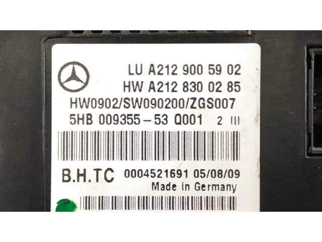 Блок управления климат-контролем A2129005902, 2129005902   Mercedes-Benz E W212