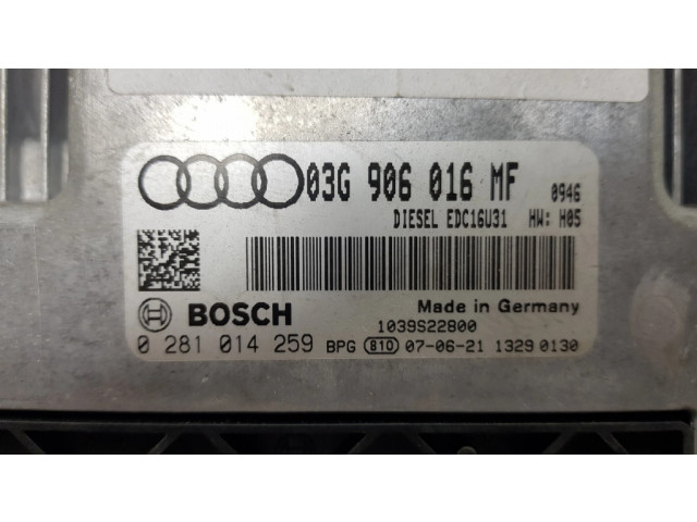 Блок управления двигателя 03G906016MF, 0281014259   Audi A8 S8 D3 4E