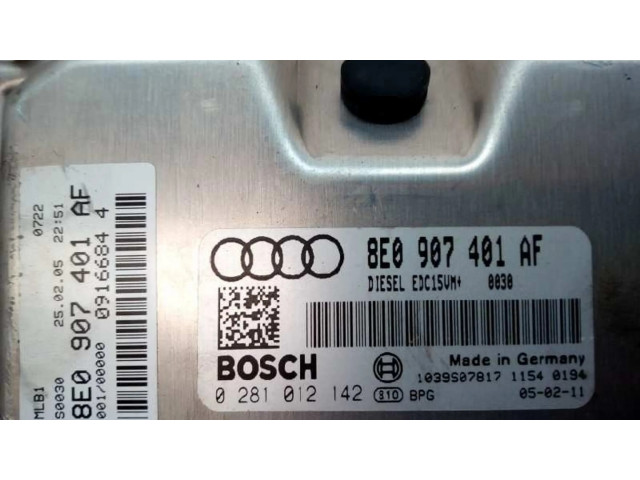 Блок управления двигателя 8E0907401AF, 0281012142   Audi A4 Allroad