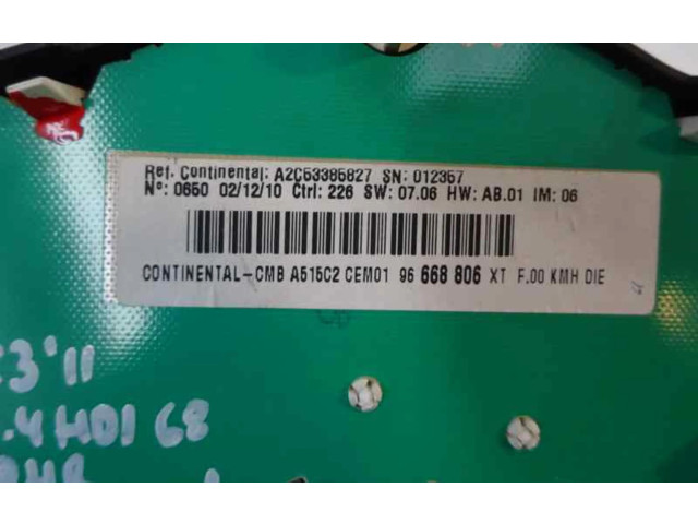 Přístrojová deska  Citroen C3 Pluriel 2011 96668806XT  
