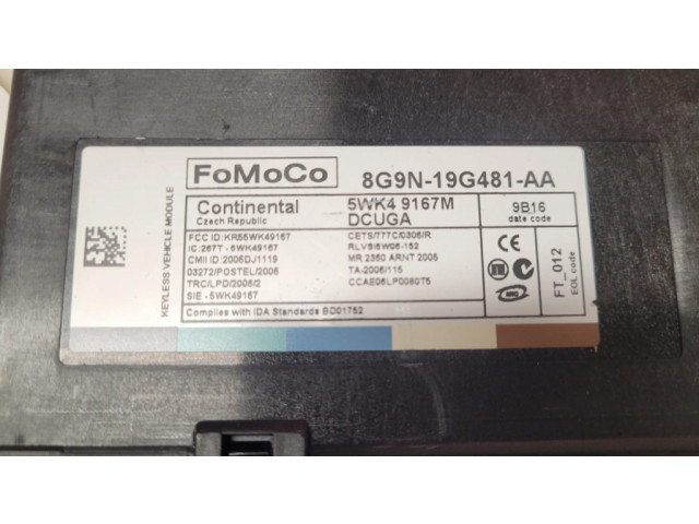 Блок управления 8G9N19G481AA, 5WK49167   Jaguar XF