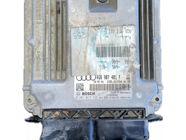 Блок управления двигателя 4G0907401F, 0281017722   Audi A6 S6 C7 4G