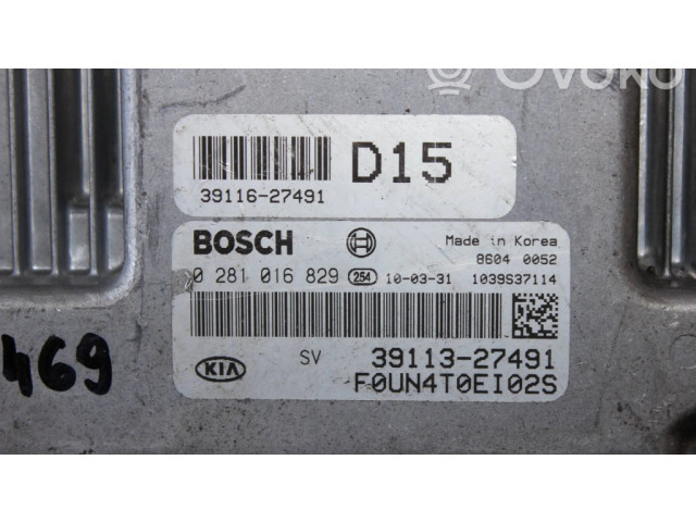 Блок управления двигателя 39113-27491, 39116-27491   KIA Carens II