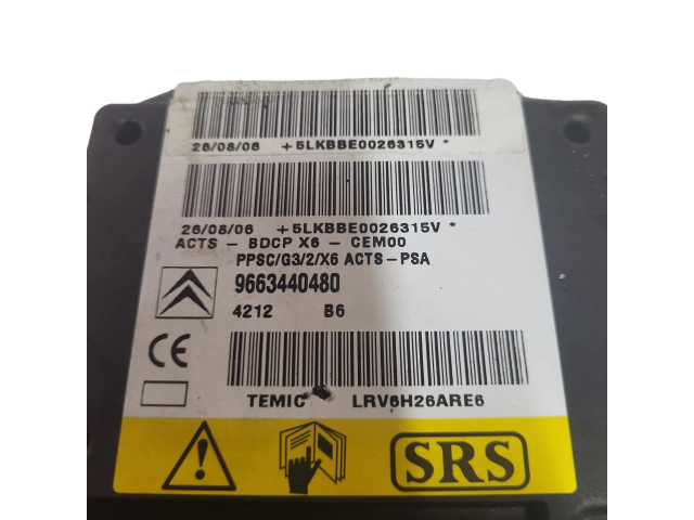 Блок подушек безопасности 9663440480, 5LKBBE0026315V   Citroen C6