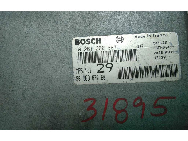 Řídící jednotka 9618887080, 31895   Peugeot 605 1994