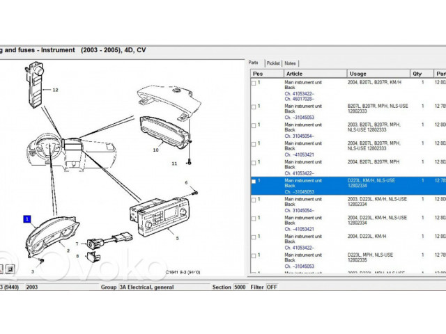 Панель приборов 12802334, 12785198   Saab 9-3 Ver2       