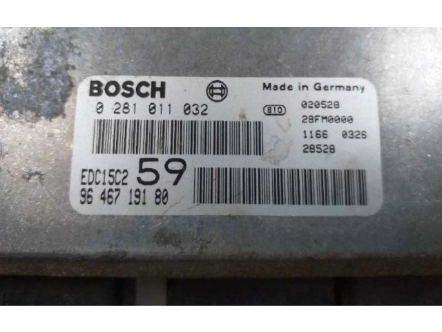 Řídící jednotka 9646719180, 0281011032   Peugeot 807 2003