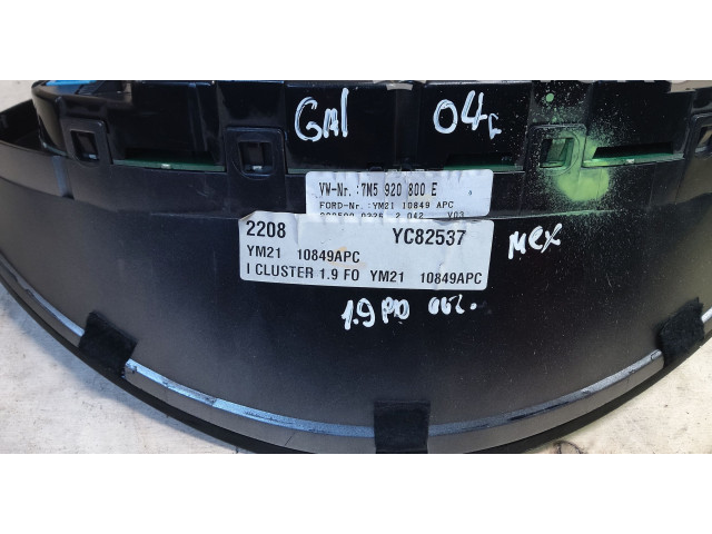 Панель приборов 7M5920800E, YM2110849APC   Ford Galaxy       