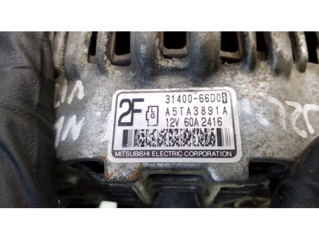 Генератор 3140066D01, A5TA3891A   Suzuki Grand Vitara I 1.6     