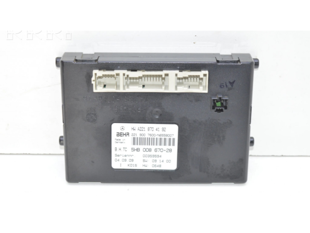 Блок управления климат-контролем A2218704192, 15525256   Mercedes-Benz S W221