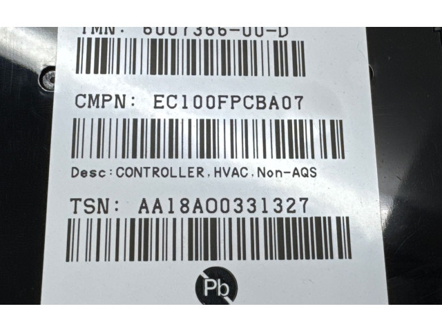 Блок управления климат-контролем 600736600D, EC100FPCBA07   Tesla Model X