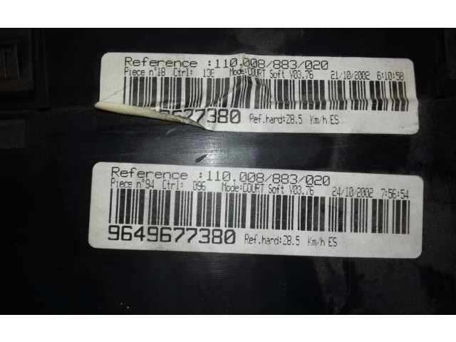 Přístrojová deska  Peugeot 607 2000 9649677380  