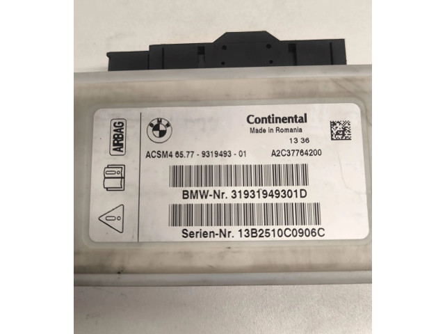 Блок подушек безопасности 9319493, 31931949301D   BMW 7 F01 F02 F03 F04