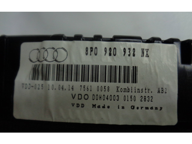 Přístrojová deska  Audi A3 S3 8P 2010 8P0920930NX, 8P0920930NX  