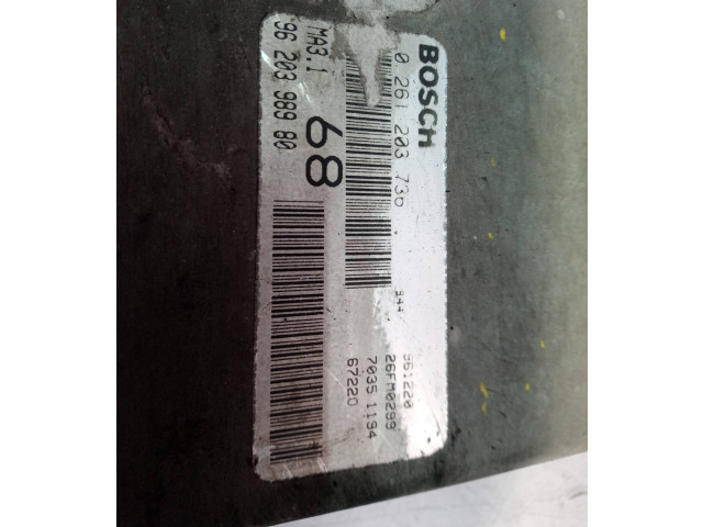 Řídící jednotka 0261203736, 0261203736   Peugeot 106 1997