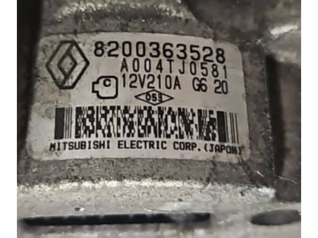 Генератор A004TJ0581, 12V210A   Renault Laguna III      