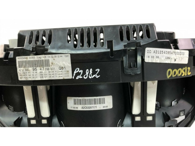 Přístrojová deska  Mercedes-Benz E W212 2010 A2125409547, P2882  