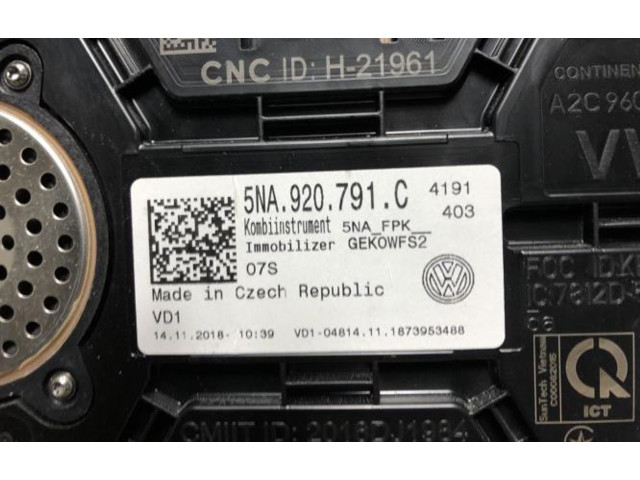 Přístrojová deska  Volkswagen Tiguan 2019 5NA920791C, 5NA920791C  