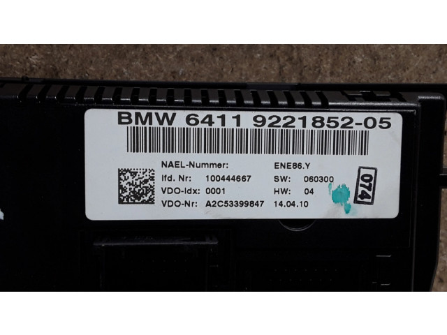 Блок управления климат-контролем 9221852   BMW X1 E84