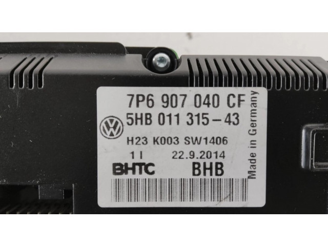 Блок управления климат-контролем 7P6907040CF, 5HB01131543   Volkswagen Touareg II