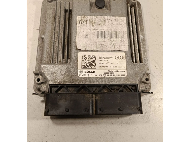 Блок управления двигателя 0281017722, 4G0907401F   Audi A6 S6 C7 4G