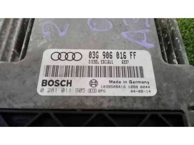 Блок управления двигателя 0281011905, 03G906016FF   Audi A3 S3 A3 Sportback 8P