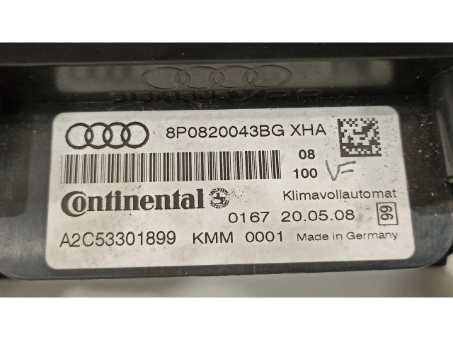 Блок управления климат-контролем 8P0820043BG   Audi A3 S3 8P