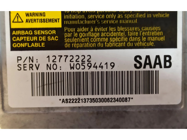 Блок подушек безопасности 12772222   Saab 9-5