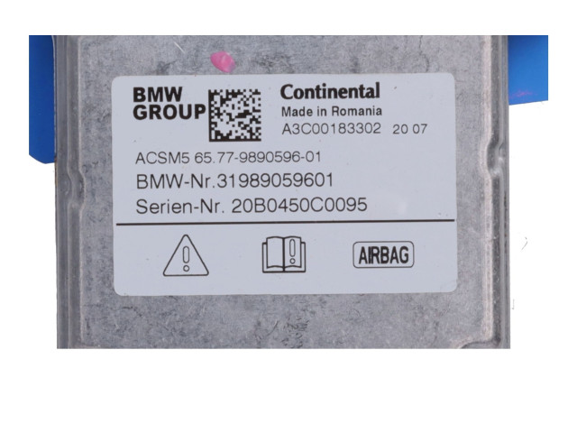 Блок подушек безопасности 9890596   BMW 5 G30 G31