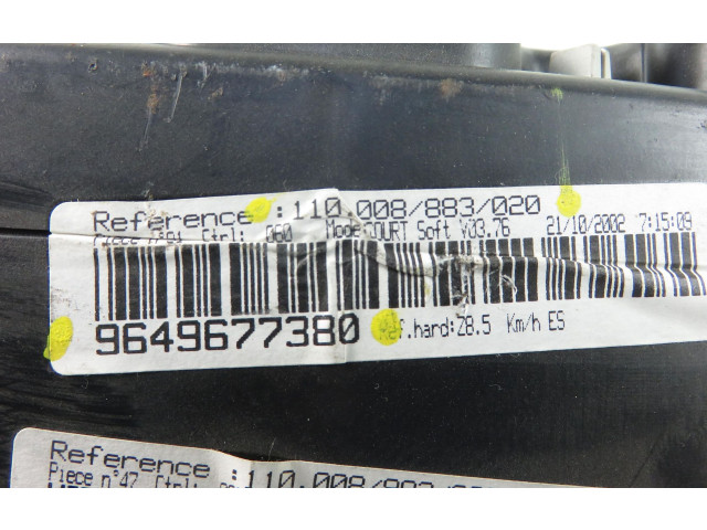 Přístrojová deska  Peugeot 607 2002 110008883020, 9649677380  