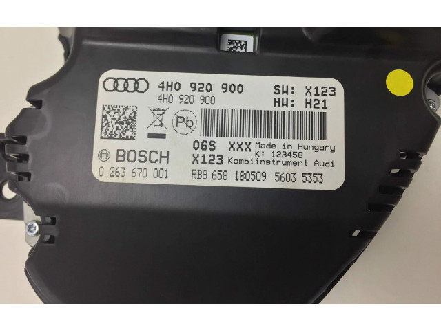 Панель приборов 4H0920900   Audi A8 S8 D4 4H       