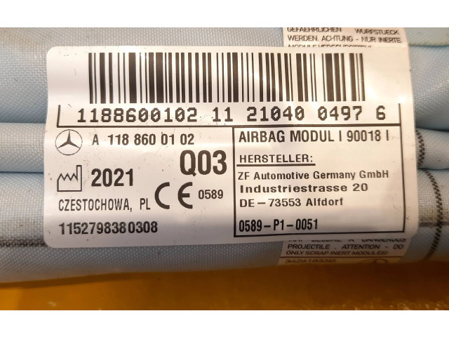 Боковая подушка безопасности A1188600102, A1188600102   Mercedes-Benz CLA C118 X118
