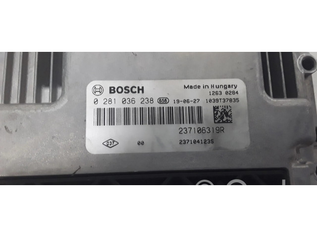 Řídící jednotka 237106319R, 0281036238   Renault Clio IV 2007