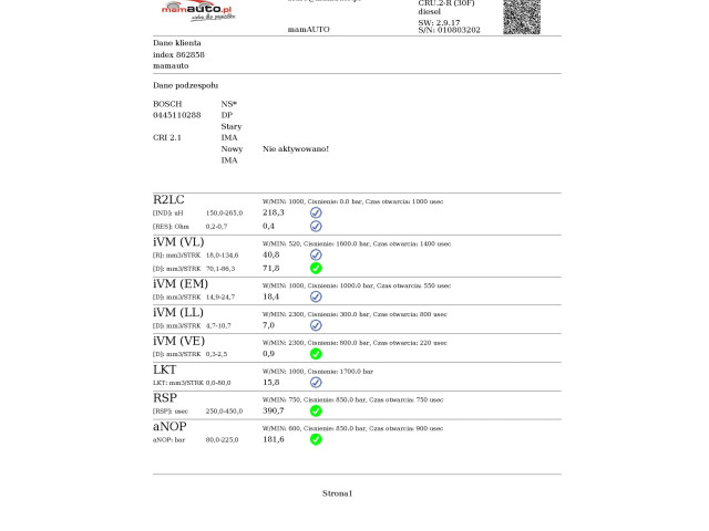 Vstřikovač 0445110288, 0445110288   Honda Civic     