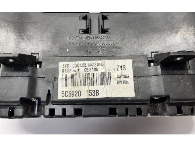 Přístrojová deska  Volkswagen Jetta VI 2014 5C6920953B, 5C6920953  